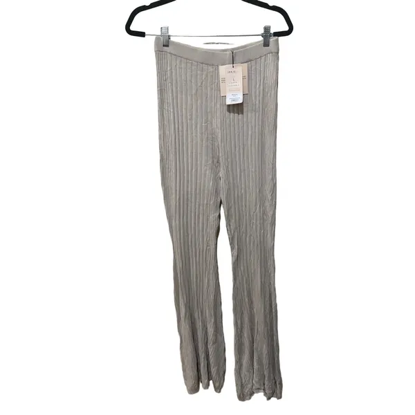 House of CB Viola Ribbed Knit‎ High Waist Flare Trousers Size Large - Image 6