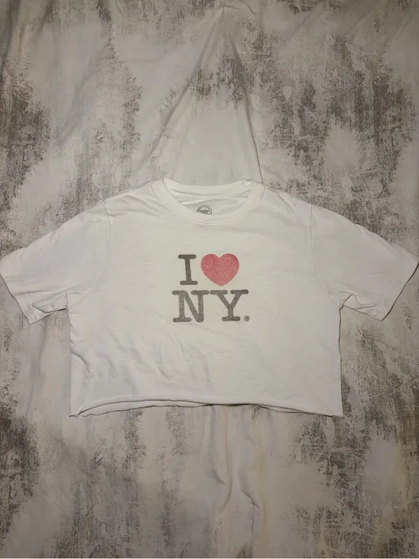 Wonder Nation I Heart NY Cropped Graphic Tee - Image 2