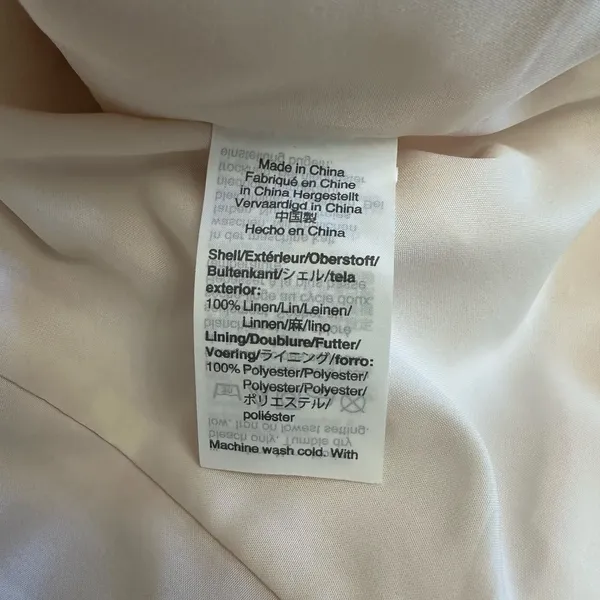 J. by J.Crew Women’s Linen Blazer Size 2 Light Pink One Button‎ Jacket L1150 - Image 9