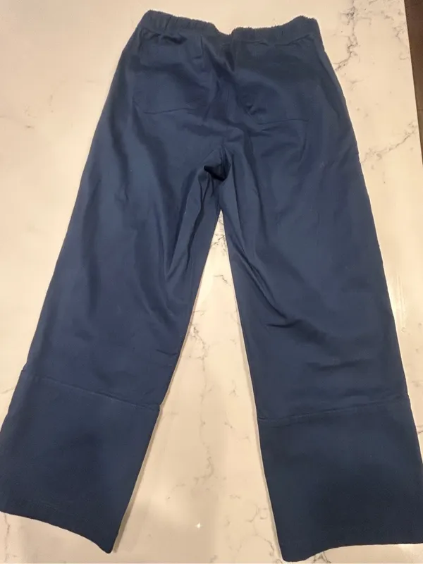 Pact Daily Twill Cropped Pant Organic Cotton Navy size small - Image 2