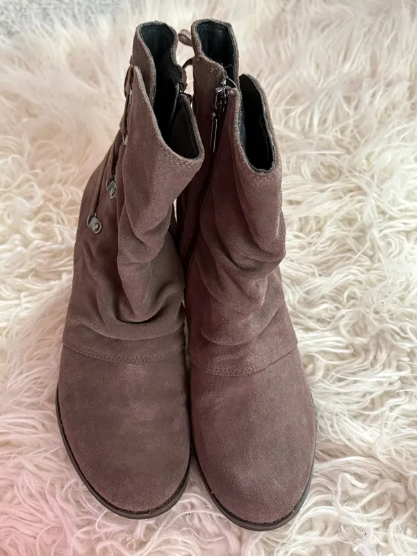 Clarks Artisan Alpine Andi Suede Lace-Up Slouch Booties Size 10 - Image 5