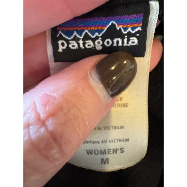 Patagonia Sweatshirt Women‎ Medium Black Quarter Zip Fleece Pullover Gorpcore - Image 7