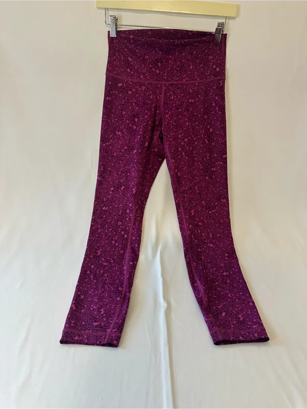 lululemon athletica Magenta & Purple Patterned Leggings - Image 2