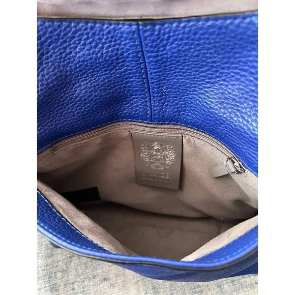 Vince Camuto Admiral Blue 100% Genuine Leather Crossbody Bag - Image 5