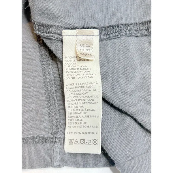 Free People‎ We The Free Charcoal Gray Oversized Long Sleeve Tee Mock Neck XS S - Image 6