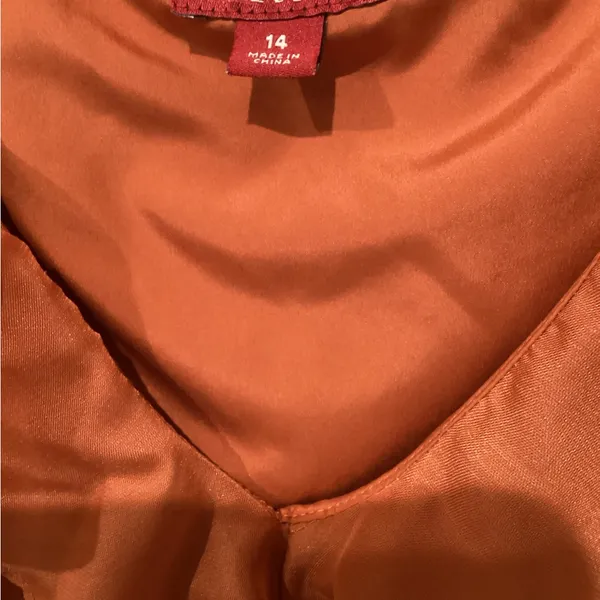 Merona Terracotta Ruffled Midi Dress - Image 5