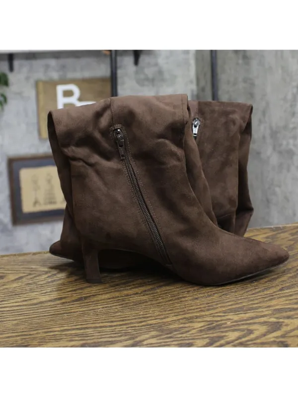 A New Day Justice Mid-Calf Boots with Memory Foam Insole 94568887 Brown 6M - Image 8