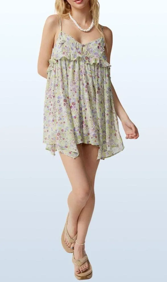 SOLD OUT, NWT Chiffon Floral Romper, XS - Image 3