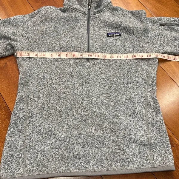 Patagonia women’s 1/4 Zip Better Sweater Heather gray‎ Fleece Jacket SZ M - Image 6