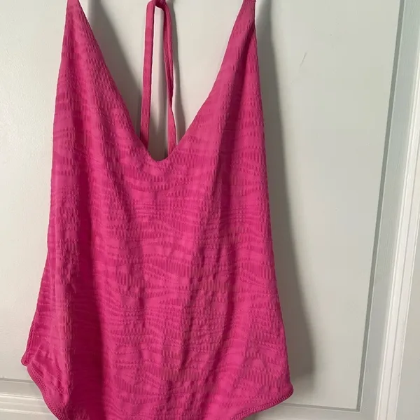 💌 Aerie Jacquard V Scoop One Piece Swimsuit - Image 5
