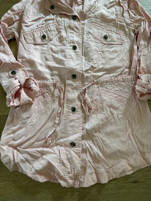 Faded Glory Light Pink Lightweight Utility Jacket - Image 2