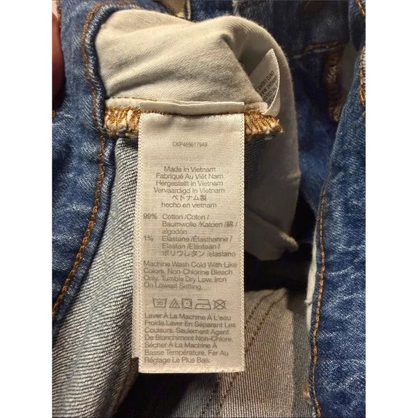 Madewell The Perfect Vintage Wide-Leg Crop Jean Medium Wash Raw Hem SZ 23 TALL - Image 8
