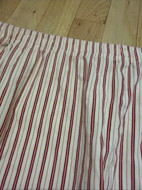 Storq Cotton Tan Red Striped Pull on Wide Leg Pants Sz 3XL - Image 3