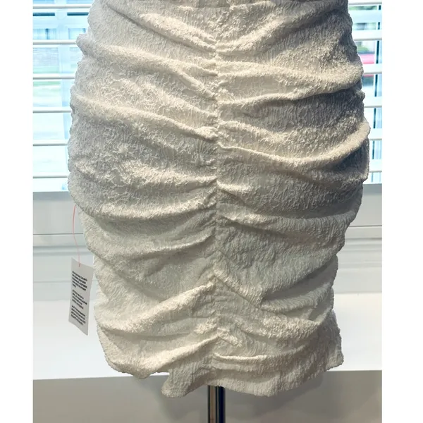 ASOS Women's White Strappy Textured Sleeveless Mini Dress Ruched 6 NWT - Image 6