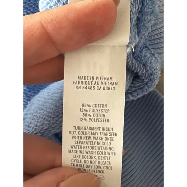 Aerie Light Blue Lace Up Oversized Pullover Sweatshirt XS - Image 6