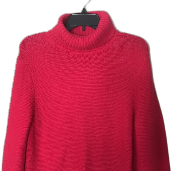 J. Crew Classic mock Turtleneck Sweater Size Medium Cotton merino wool blend - Image 2