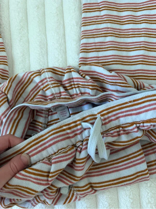 Madewell Pink and white Striped lounge Pants - Image 4