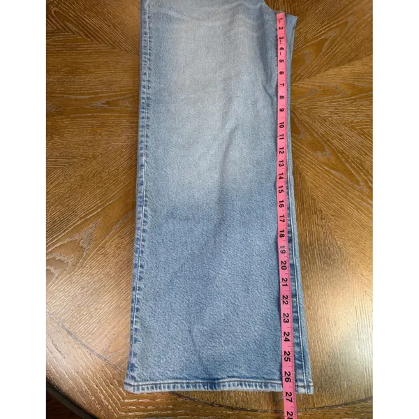 J.Crew 96 Slim Wide Leg Jeans Ankle Length Light Indigo Wash Size 31 - Image 11