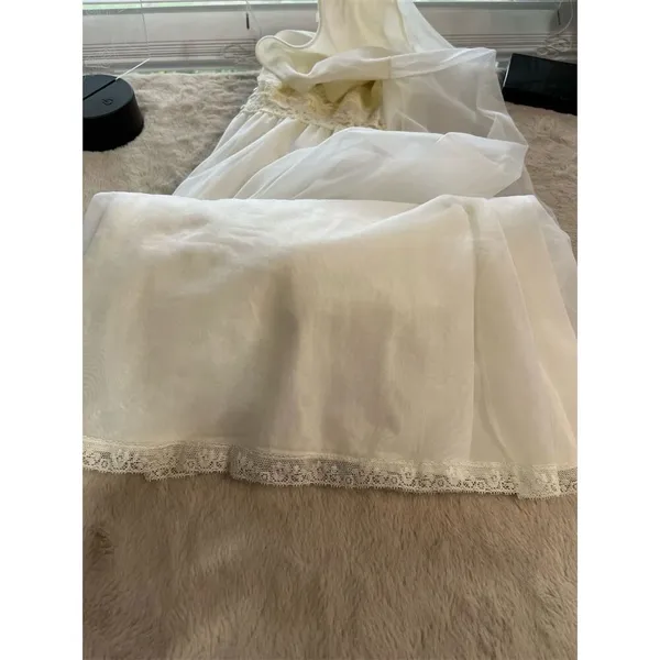 Olga Ivory Lace Nightgown Peignoir Set Size 34M Chemise Vintage, Lace, Wedding - Image 11