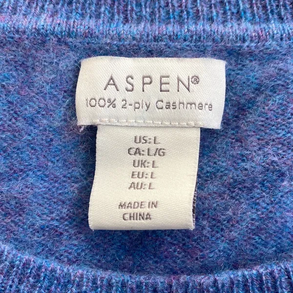 Aspen 100% Cashmere 2 Ply Slim Fit Crewneck Sweater - Image 3