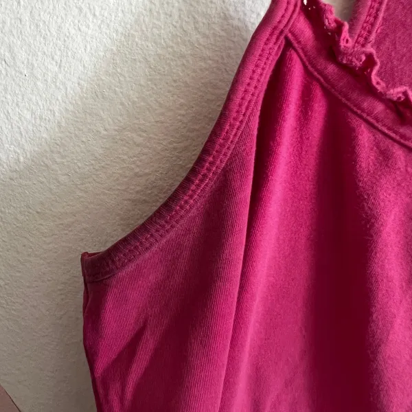 Y2K Pink‎ Lace Trim Babydoll Top, Vintage 2000s Coquette Retro Festival Medium - Image 6