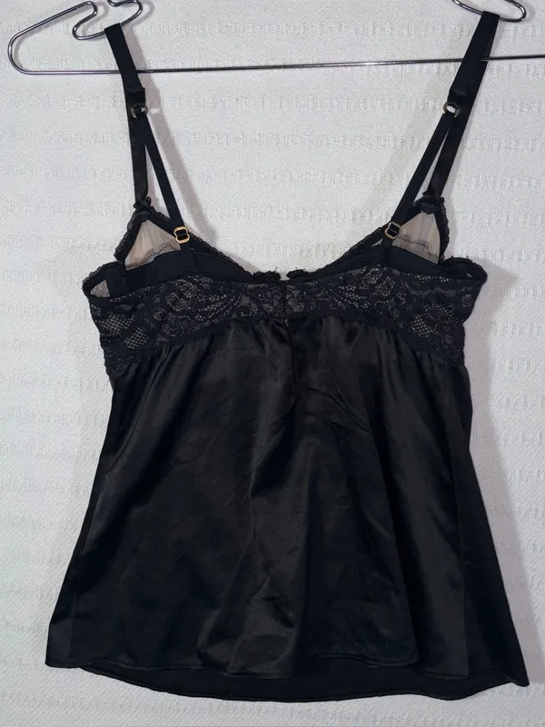Victorias Secret Womens Very Sexy Satin Lace Bra Cami Tank Top Size 34C - Image 2