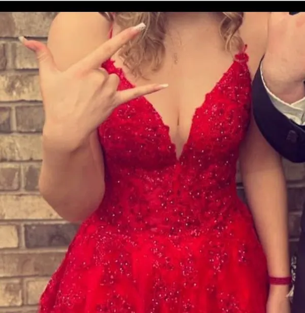 Sherri Hill Prom Dress Red - Image 3