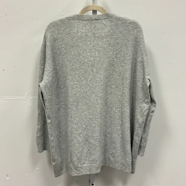 Zara The Maternity Mood Oversized Knit Chunky‎ V-neck Sweater 9919/102/803 Gray - Image 2