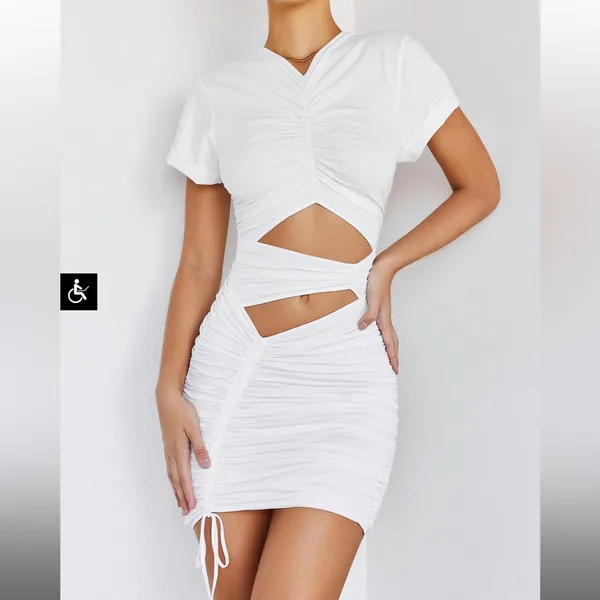 Mistress rocks exhale dress in white - Image 6