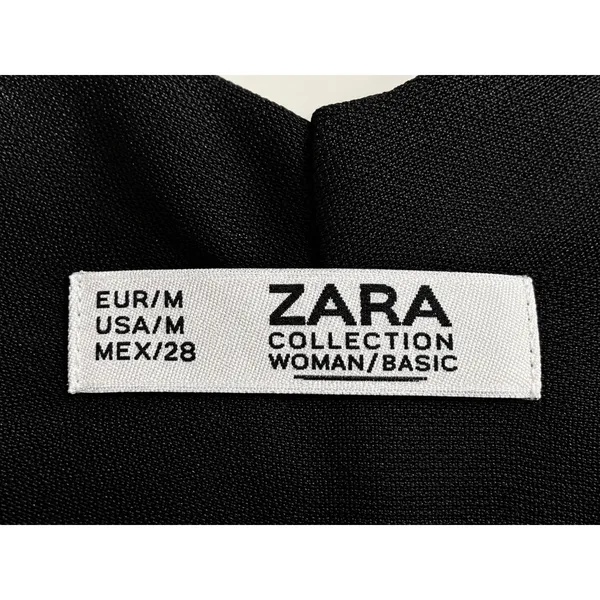Zara Collection Black Draped Cowl Neck Sleeveless Bodysuit Size Medium - Image 4