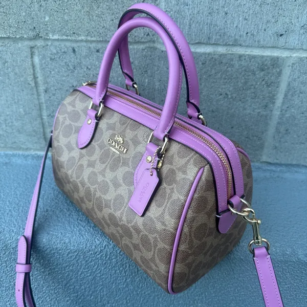 coach Rowan Satchel Bag In Signature Canvas cv961 - Image 2