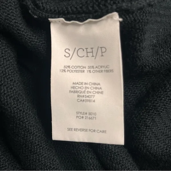 Imperfect‎ CAbi cardigan small black neutral cotton blend snap buttons pockets - Image 11