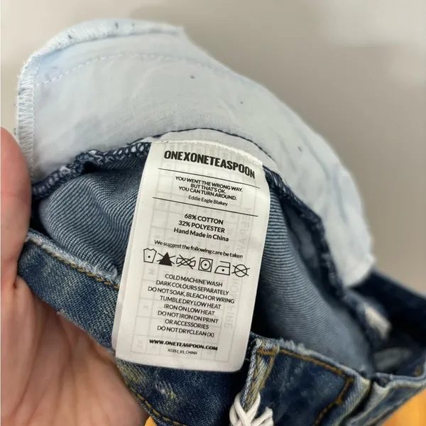 NEW One x One Teaspoon Cult Mini Free Love Denim Skirt - Size 22 - Image 9