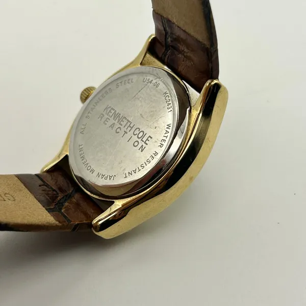 Kenneth Cole Reaction Gold-tone Mother Pearl Dial Women’s Watch Working - Image 6