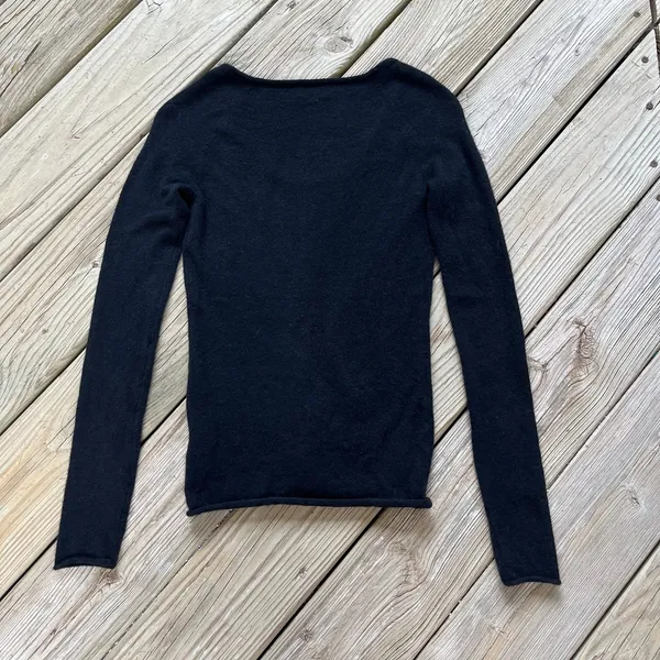 Wilfred Women's Black Wool Blend Button Front Cardigan Size XS - Image 2