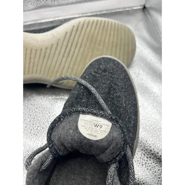 Allbirds Wool Runners Charcoal Grey Heather‎ Merino Wool Sneakers Womens 9 - Image 6