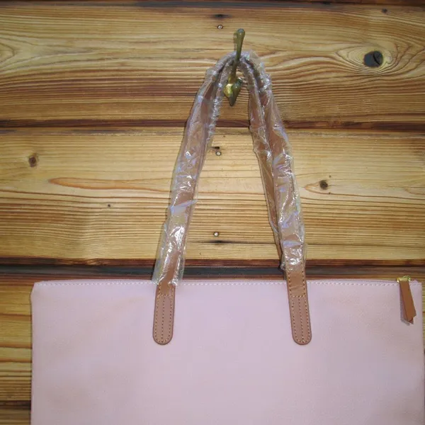 Joy Mangano Pink Leather Tote Bag Pink - Image 7