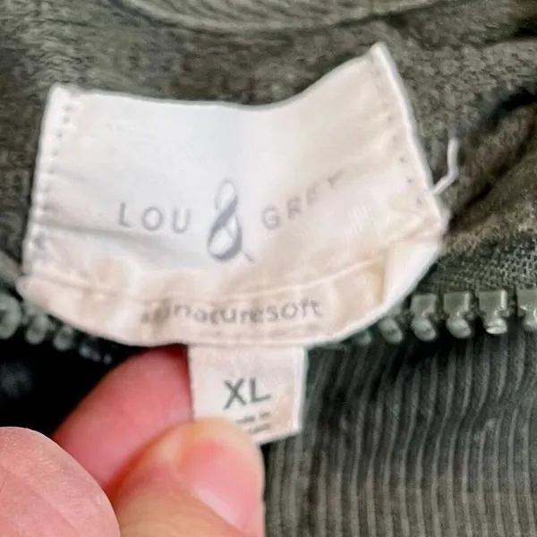 Lou & Grey Signaturesoft Quarter Zip Sweatshirt Olive Army Green XL - Image 8