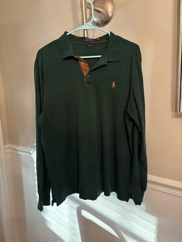 Ralph Lauren Forest Green Long-Sleeve Polo - Image 4