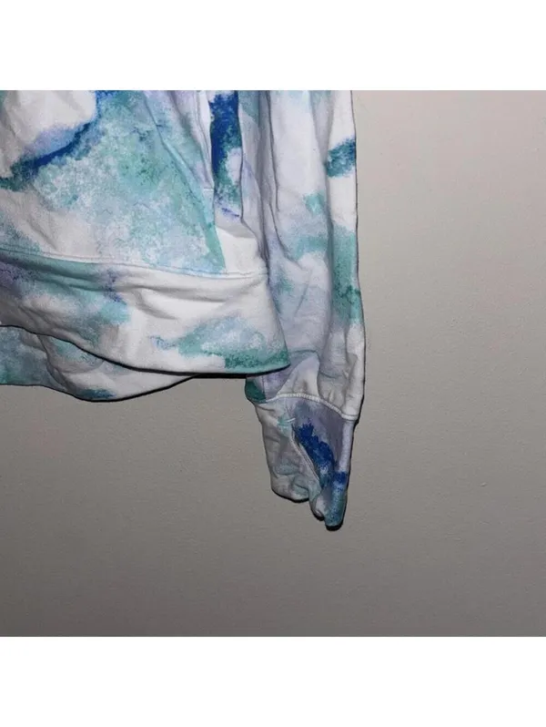 All in motion blue and purple watercolor tie-dye pullover sweatshirt - Image 3
