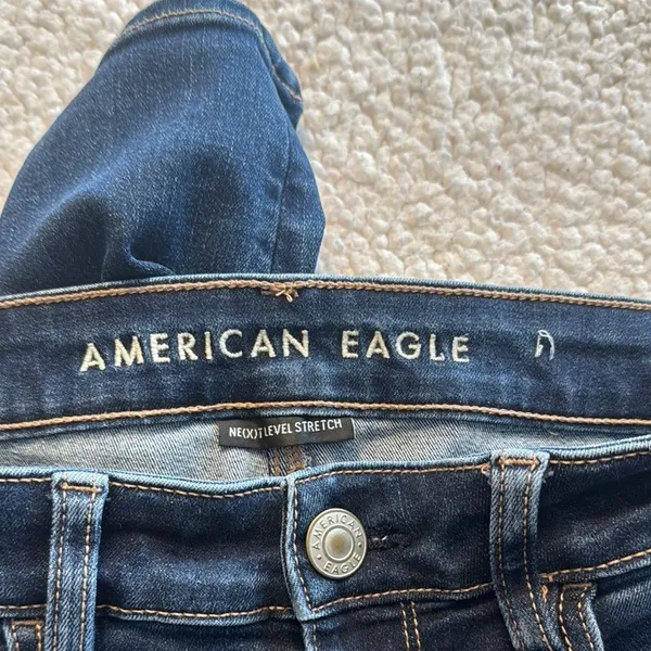 American Eagle Outfitters Dark Blue High Rise Jeggings - Image 4