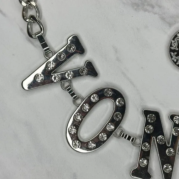 Von Dutch Rhinestone Letter Chain Belt OS ✨ - Image 7