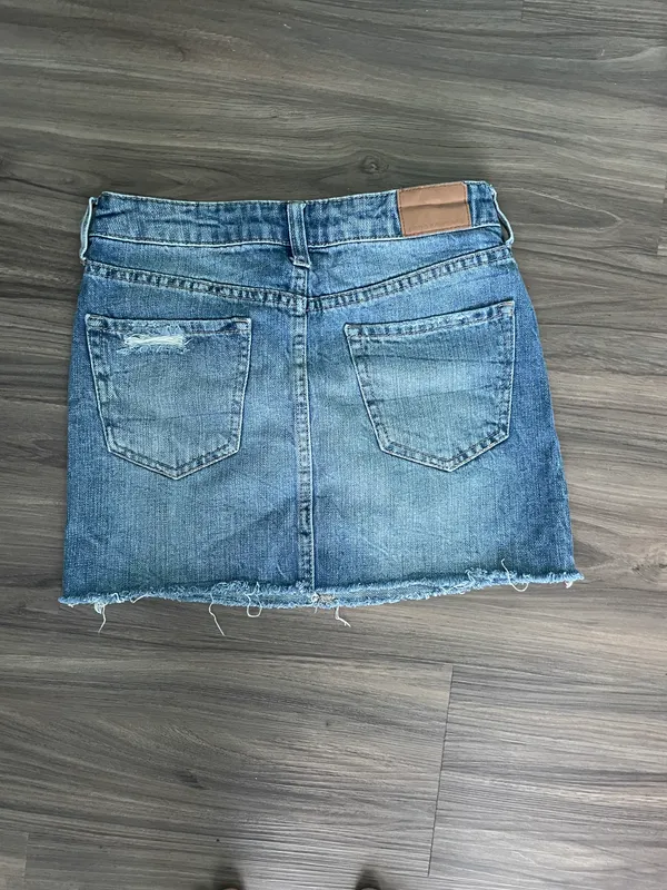 Denim Mini Skirt Blue Size 00 - Image 2