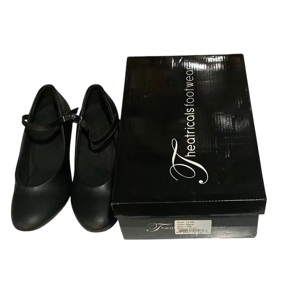 Theatricals Footwear T3100 Black Character Dance Shoes Mary Jane 7.0W 1.5" Heel - Image 7