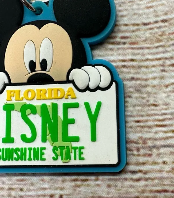 Disney Mickey Keychain Florida license plate plastic NEW - Image 7