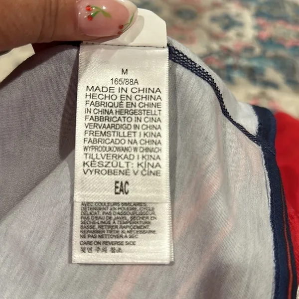Marmot Solstice Blue Striped Yoga Fitness Shaping Racerback Tank M - Image 9
