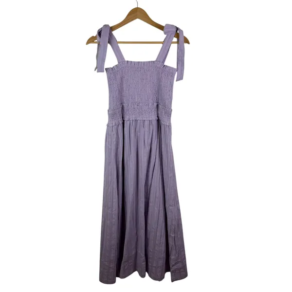 NWT Lost +‎ Wander Angel in Disguise Maxi Dress Small Lavender Smocked Cottage - Image 4
