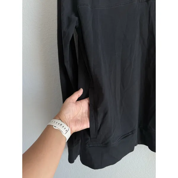 Pact Women Essential 1/4 Zip Pullover Sweatshirt Black Size M Organic Athleisure - Image 6