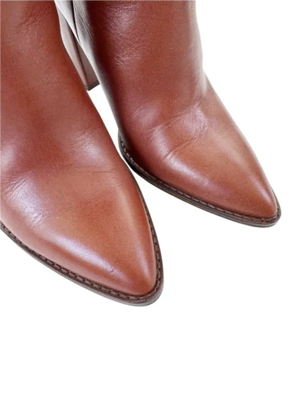 Steve Madden Leather Bixby Tall Boot in Cognac Size 6 - Image 5