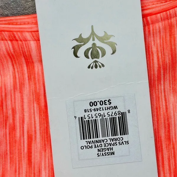 New! NWT Lady Hagen Sleeveless Coral Carnival Golf Polo Small - Image 7